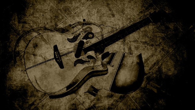 broken guitar