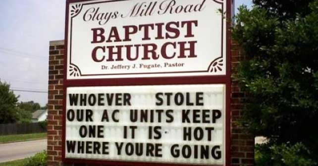 church sign
