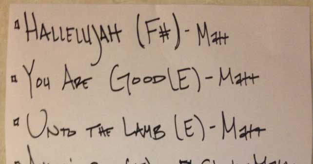 set list