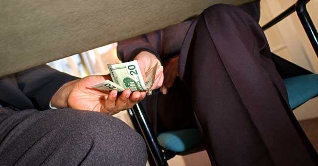 stealing money